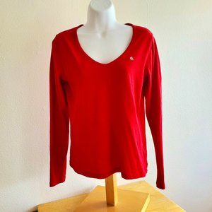 Ralph Lauren Jeans Company Red Long Sleeve T-Shirt, Womens Size XS